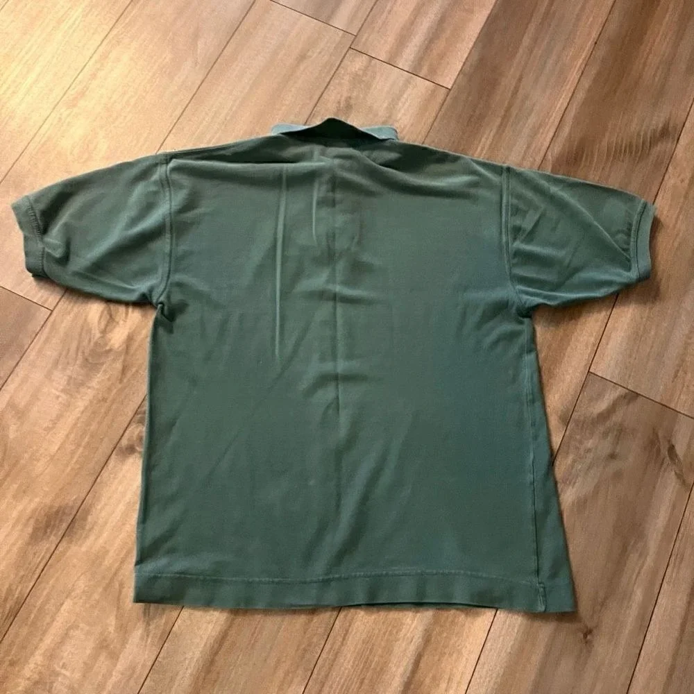 Vintage Bugle Boy Mens XL‎ Green Short Sleeve Cotton Polo Shirt Bin F-105
